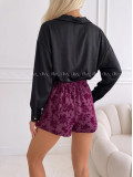 Mini skort sukňa s ornamentami burgundy AB 644 Mini skort sukňa s ornamentami burgundy AB 644