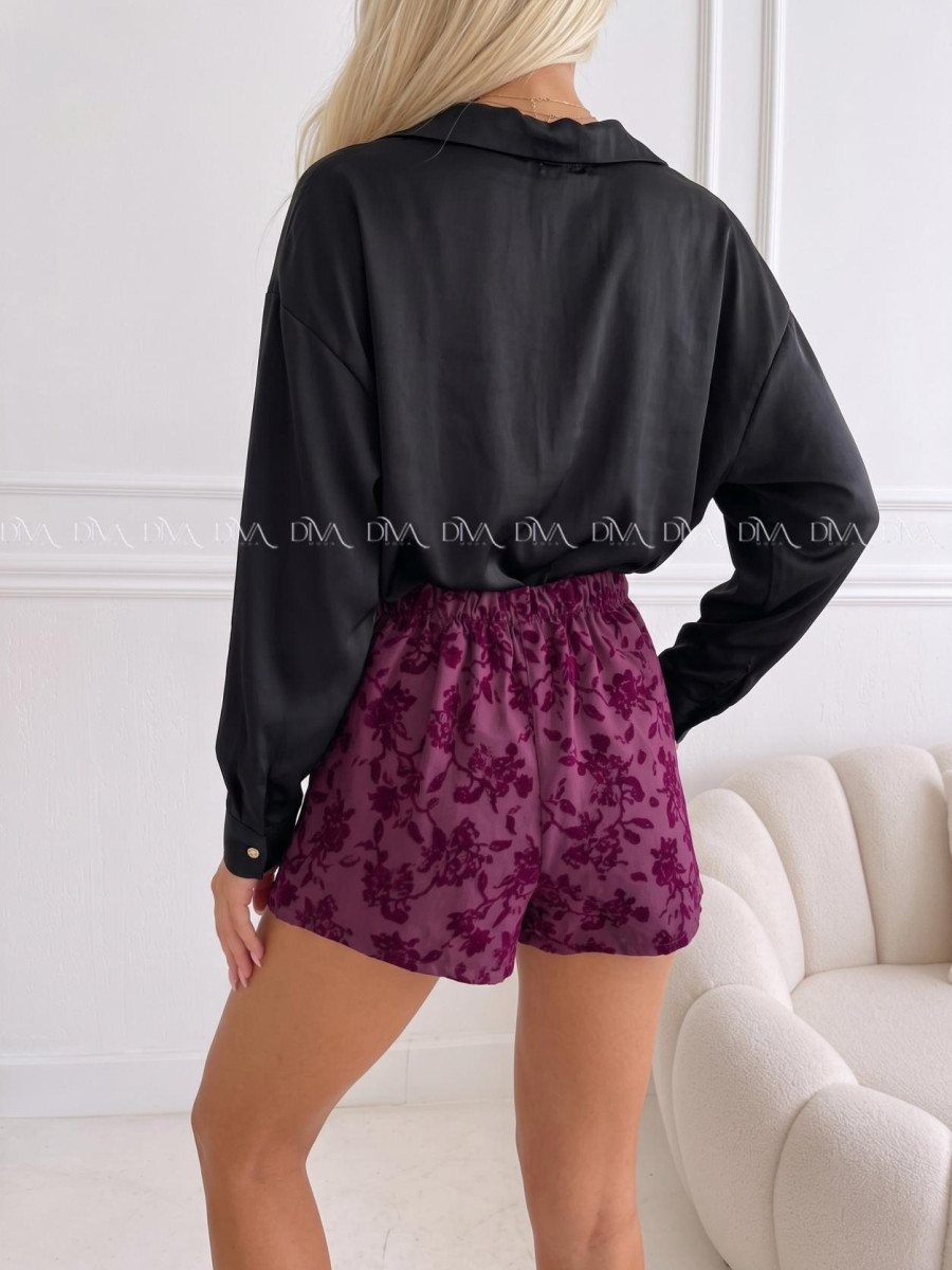 Mini skort sukňa s ornamentami burgundy AB 644 Mini skort sukňa s ornamentami burgundy AB 644