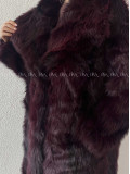 Dlhý kožuch burgundy A 113 Dlhý kožuch burgundy A 113