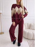Úpletový komplet triangle burgundy AB 297 Úpletový komplet triangle burgundy AB 297