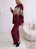 Úpletový komplet triangle burgundy AB 297 Úpletový komplet triangle burgundy AB 297