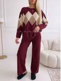 Úpletový komplet triangle burgundy AB 297 Úpletový komplet triangle burgundy AB 297