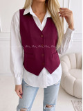 Vesta na gombíky burgundy PP 999 Vesta na gombíky burgundy PP 999