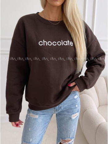 Oversize mikina chocolate čokoládová AA 195