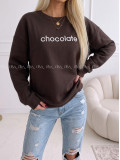 Oversize mikina chocolate čokoládová AA 195 Oversize mikina chocolate čokoládová AA 195