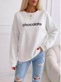 Oversize mikina chocolate biela AA 195 Oversize mikina chocolate biela AA 195